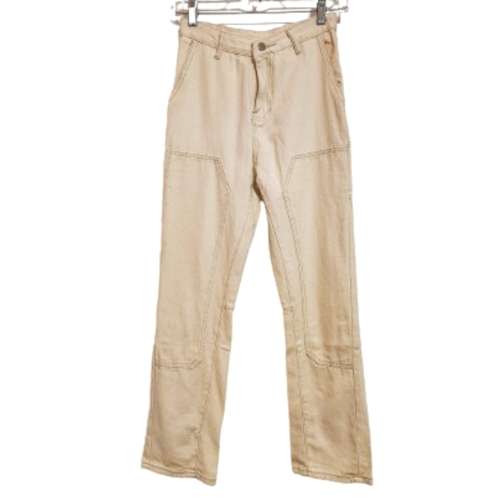 Solado Cargo Carpenter Jeans Beige Double Knee X Small